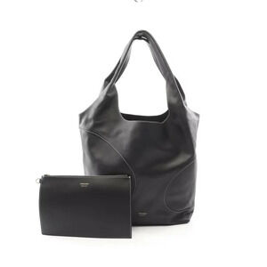 Salvatore Ferragamo Hobo Bag Tote Leather Black